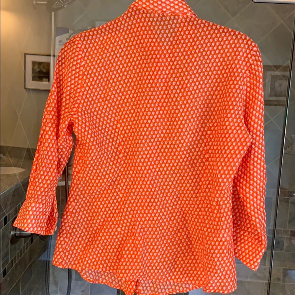 Hand made in Italy orange shirt size small